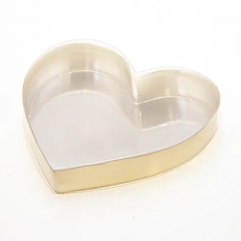 Gold Heart Box with Clear Lid